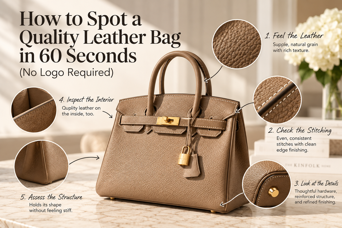 How to Spot a Quality Leather Bag in 60 Seconds (No Logo Required)