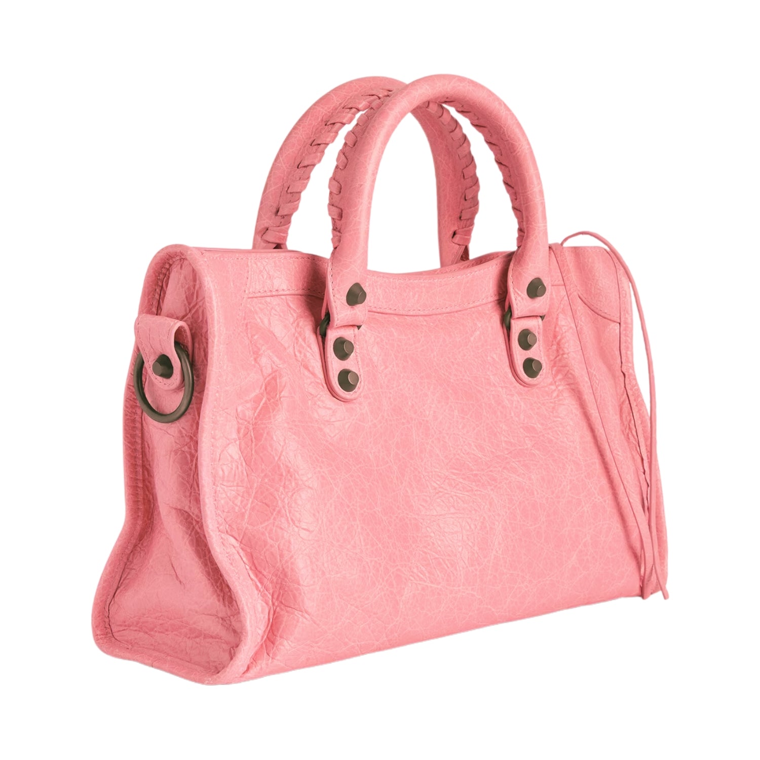Designer-style pink city tote – chic crossbody and shoulder purse