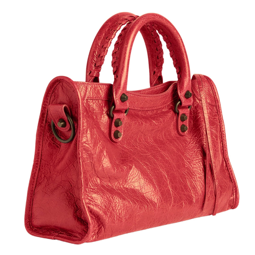 Luxury-inspired red city tote – stylish leather crossbody purse