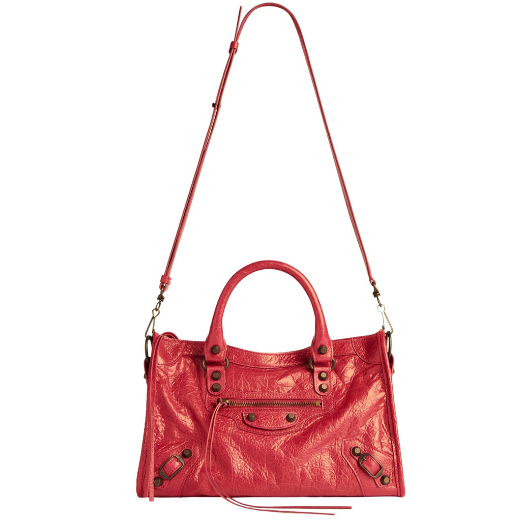 Luxury-inspired red city tote – stylish leather crossbody purse