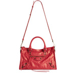 Luxury-inspired red city tote – stylish leather crossbody purse