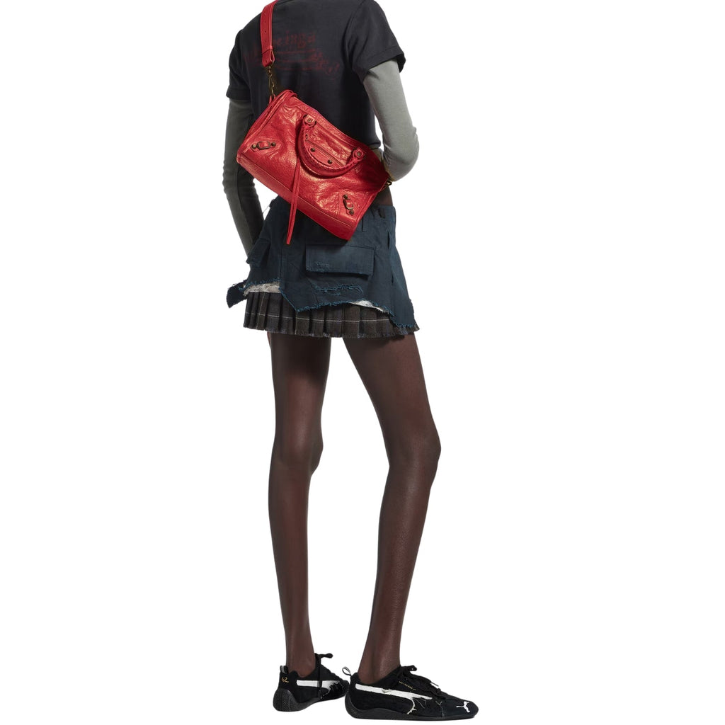 Small red city bag – bold designer-inspired statement handbag