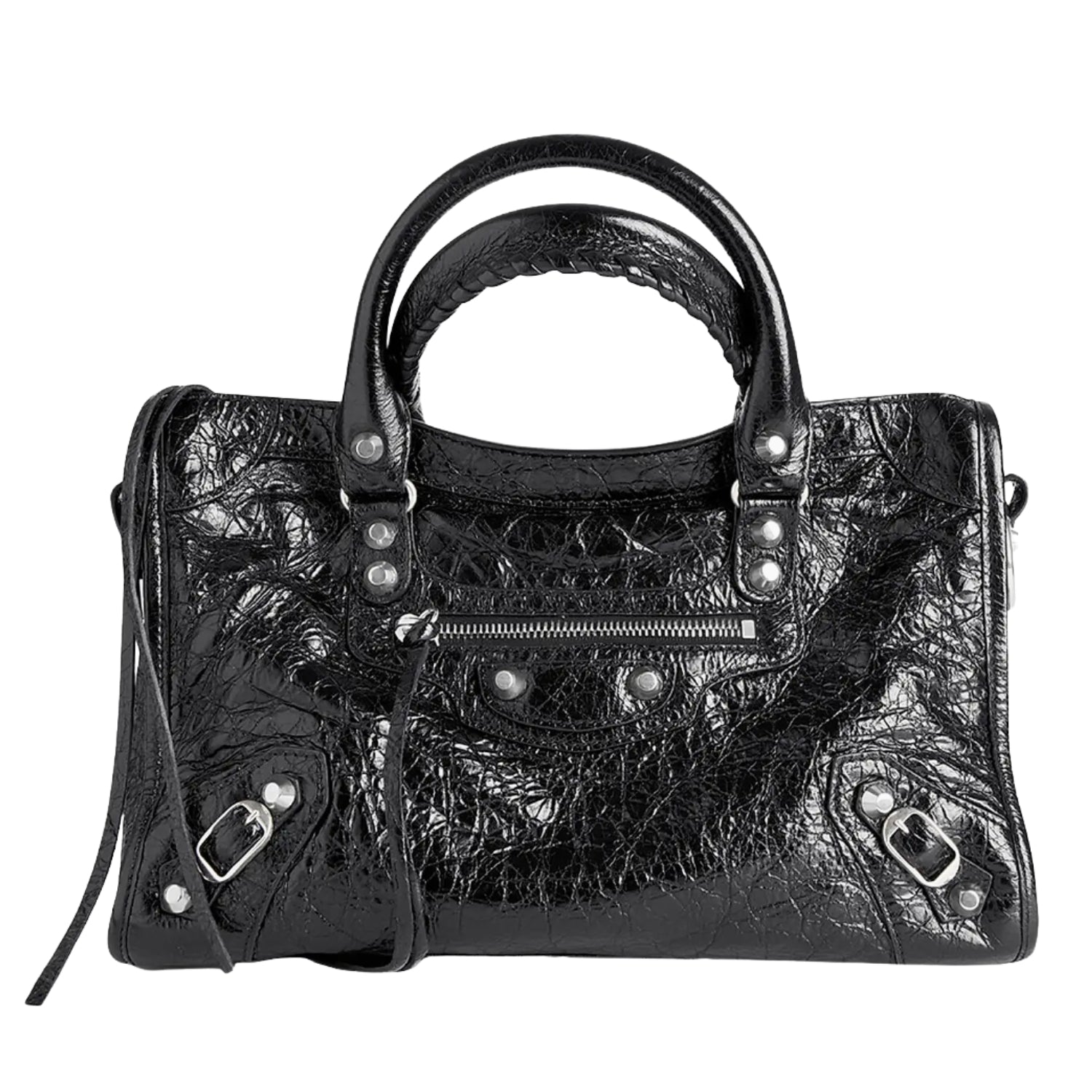 Small black city bag inspired design – luxury-inspired leather handbag