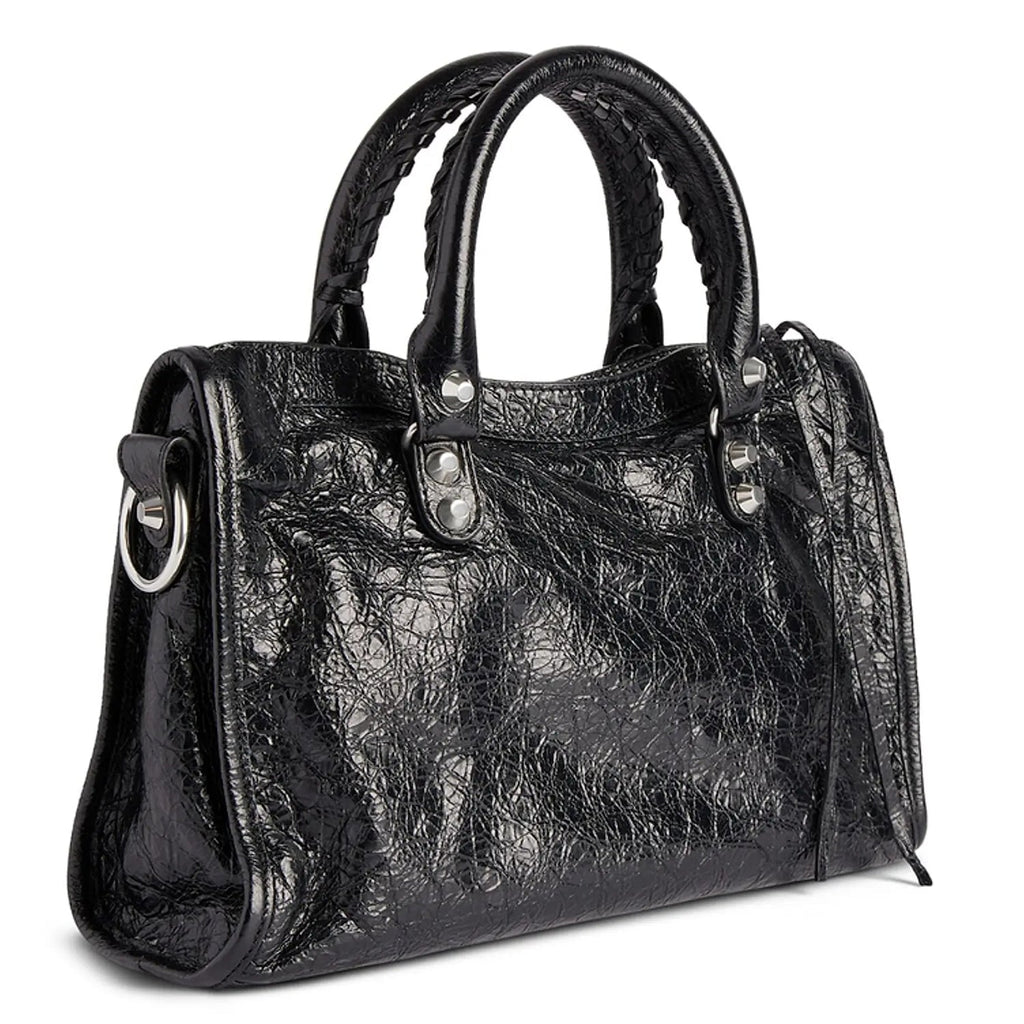 Black small city tote bag – chic designer-style crossbody purse