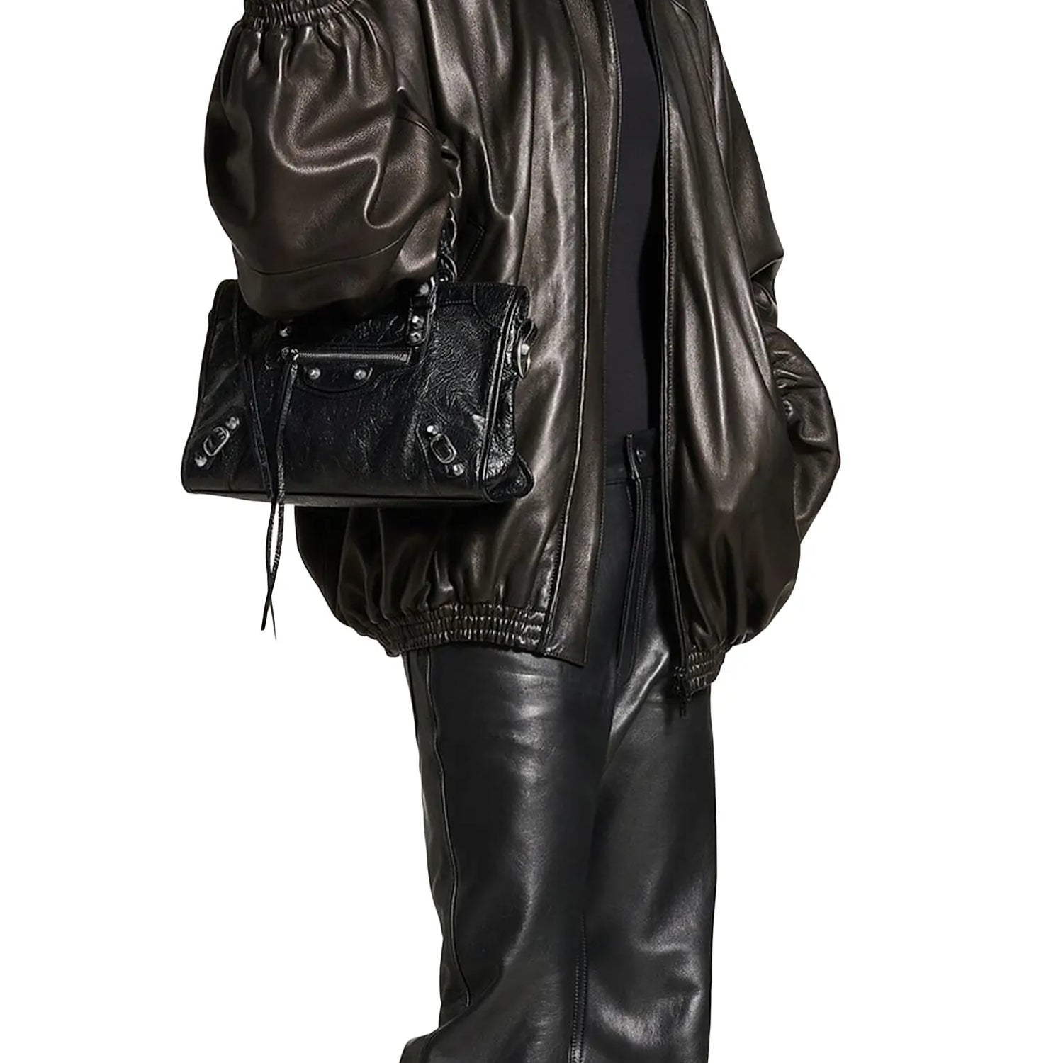 Small black city bag – trendy designer-inspired leather purse