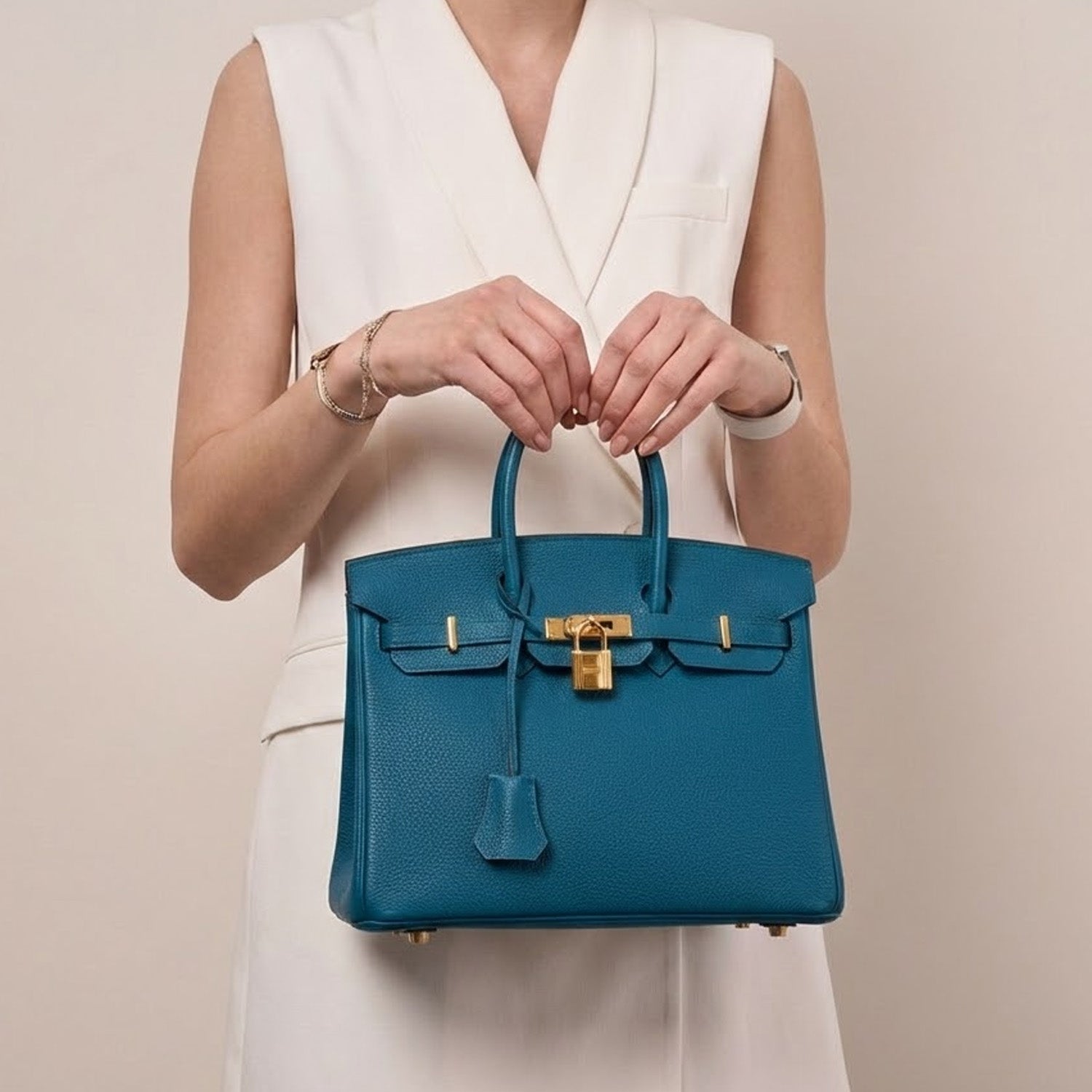 Birken30 blue jean togo with gold hardware, best quality