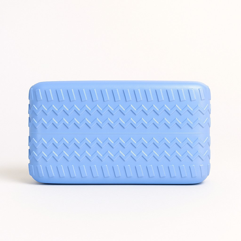 Lightweight flexible EVA tote in fresh blue for everyday use, sturdy