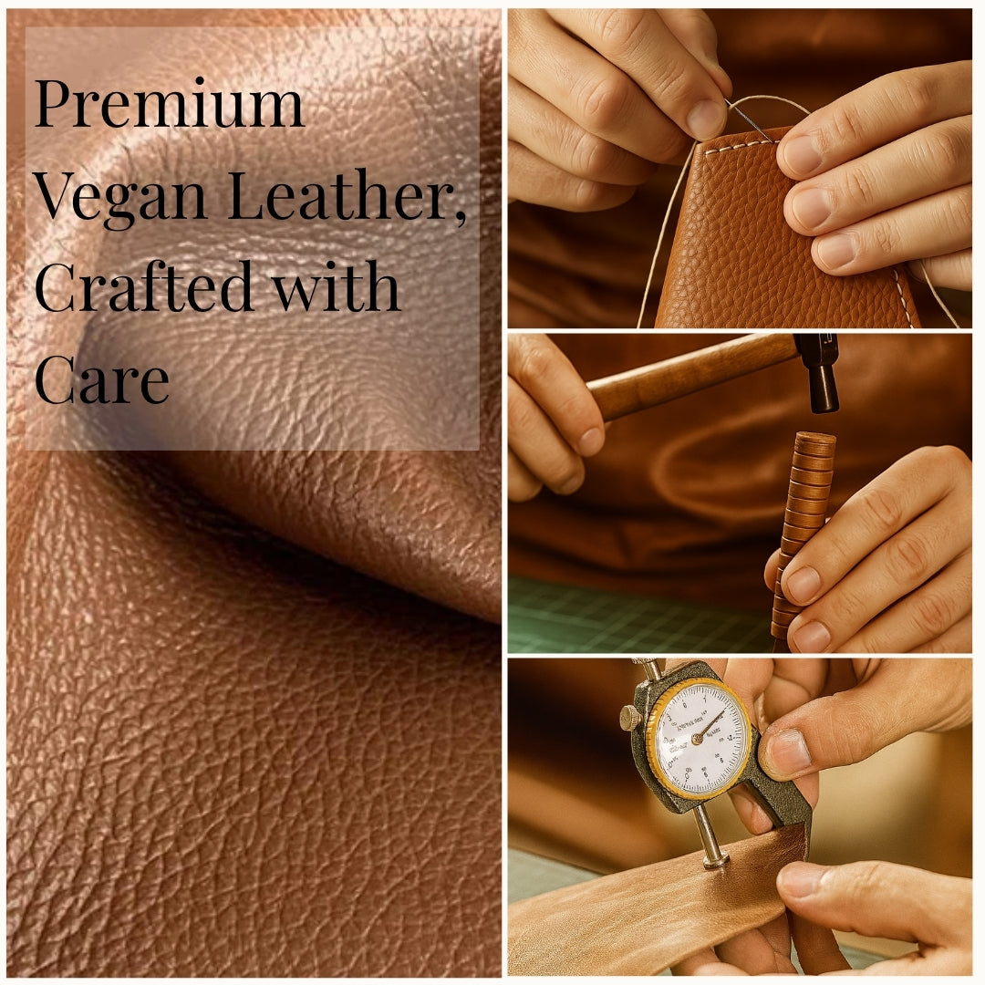 Gold vegan leather bucket satchel with removable drawstring pouch, structured silhouette, and chic mini lock accent.