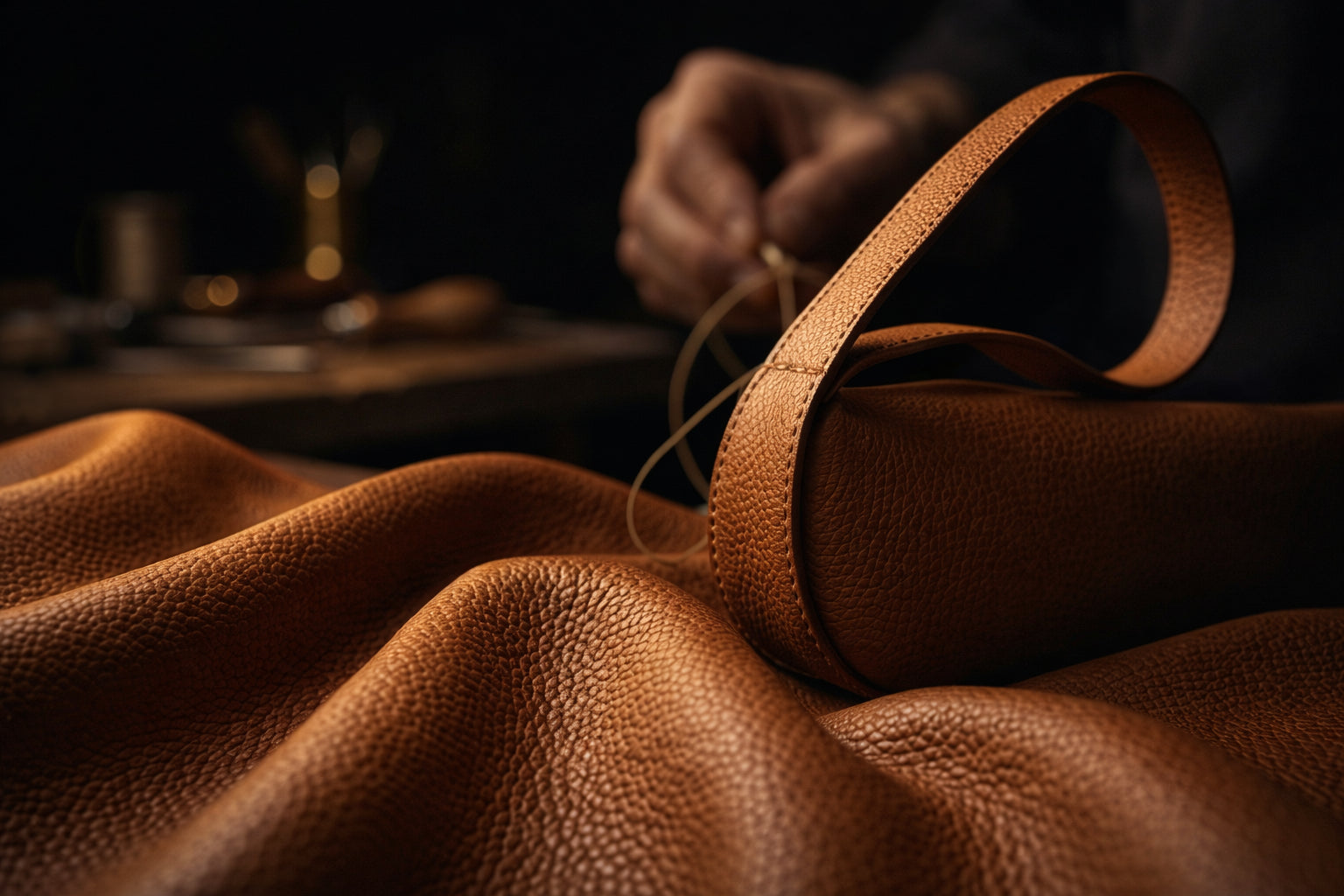 Simple Edit structured leather tote crafted from top-grained leather — homepage hero (optimized)