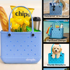 Set of 3 Blue EVA Rubber Totes – Waterproof, sandproof, tip-proof, sturdy structure