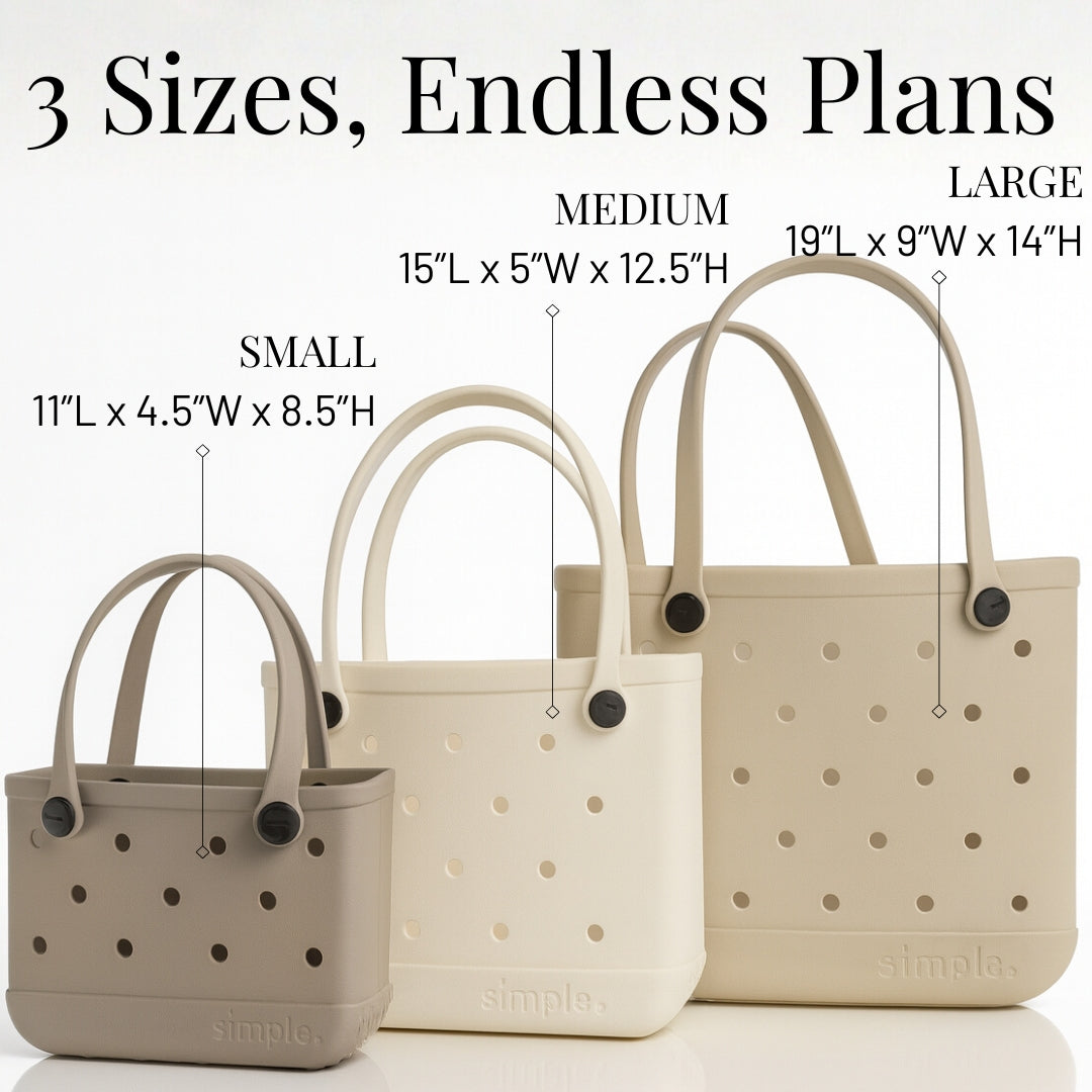 Set of 3 Natural EVA Tote Bags – 3 sizes