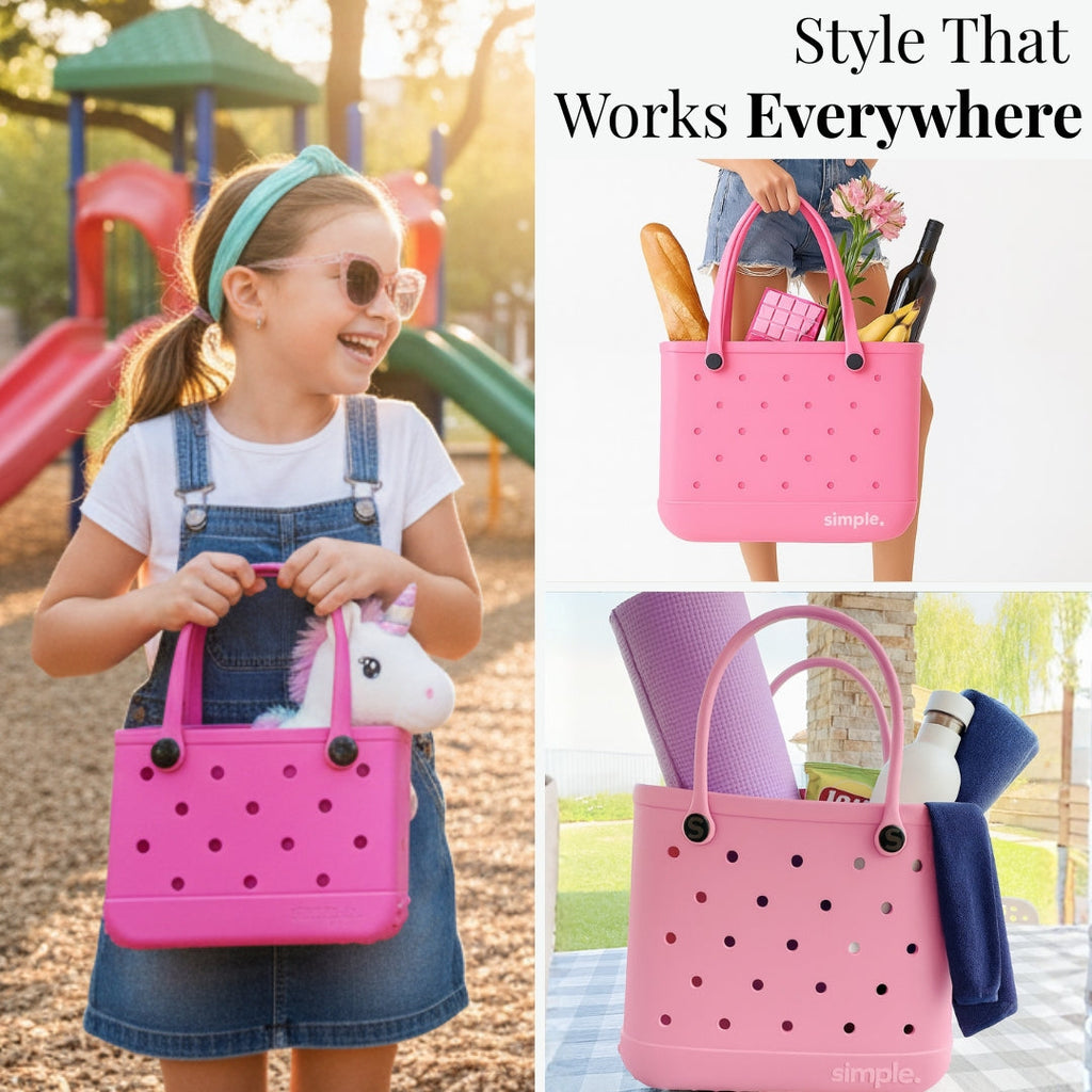 Set of 3 Pink EVA Totes – perfect style for everywhere