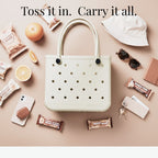 Set of 3 Natural EVA Tote Bags – carry it all convenient everyday casual bag