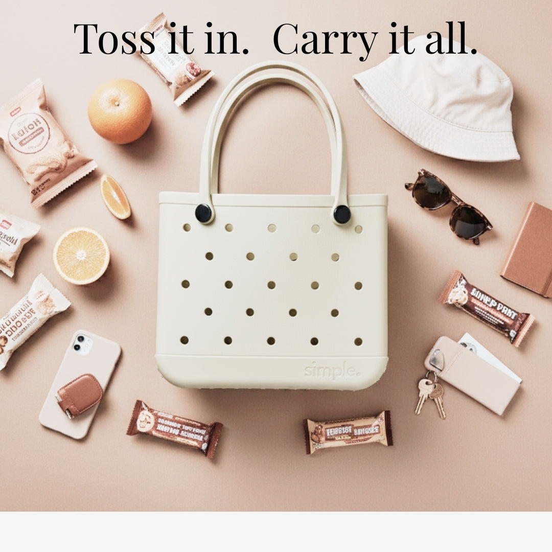 Set of 3 Natural EVA Tote Bags – carry it all convenient everyday casual bag