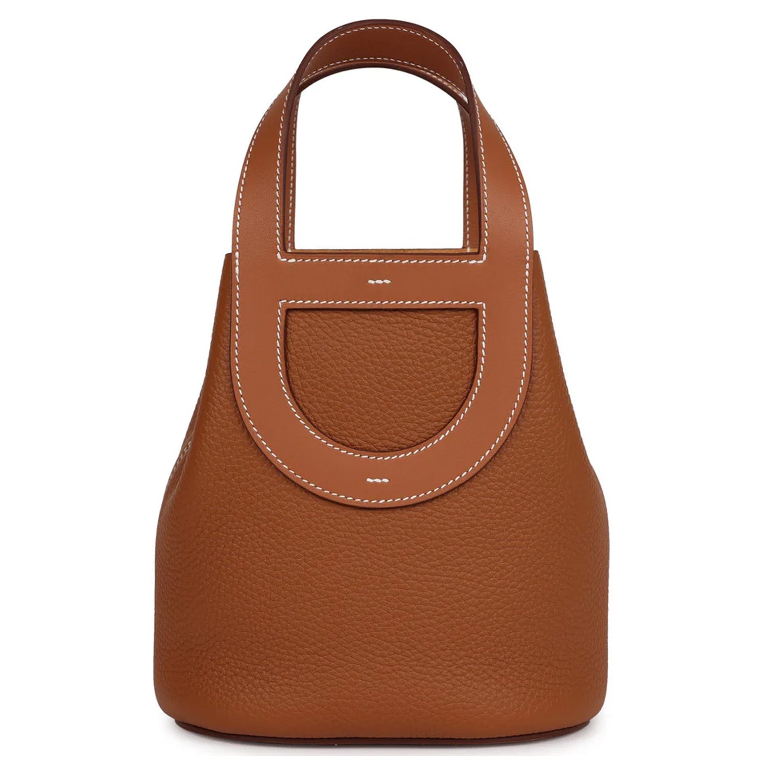 Loop 18 Brown Leather Bucket Bag
