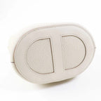 Compact Loop bucket bag in white — side view