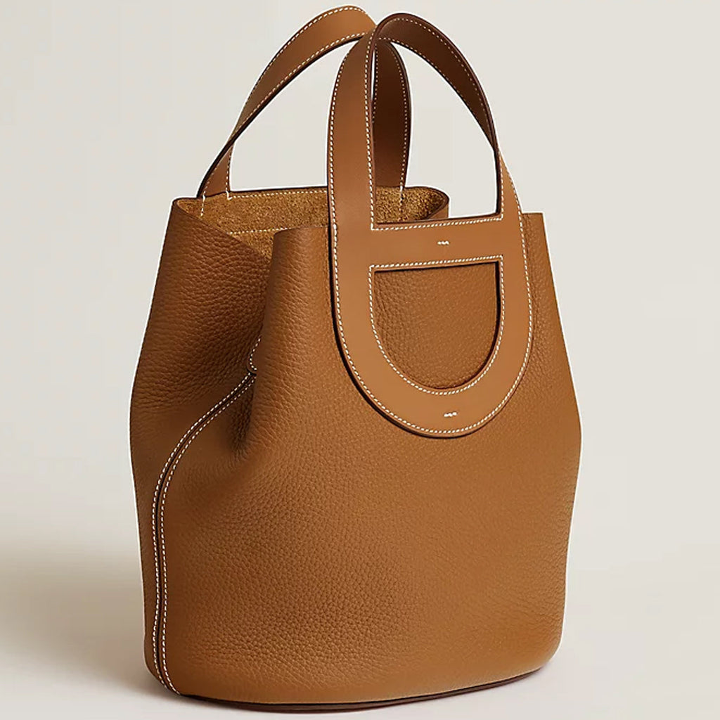 LOOP 23 TOTE BAG GOLD BROWN SILVER HARDWARE