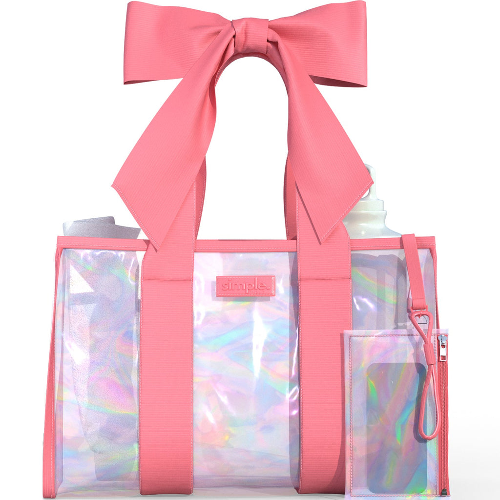 Bowme Prism Pink Waterproof beach travel carry on approved size tote
