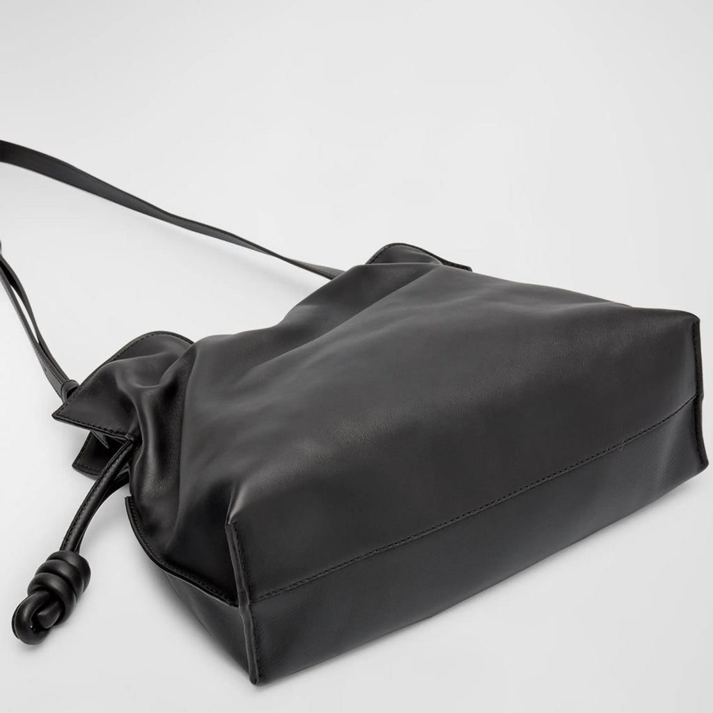 Close-Up of Knotted Drawstring Detail and Strap Hardware in Black Finish