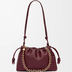 Medium Leather Clutch Bag – View with Detachable Chain and Strap