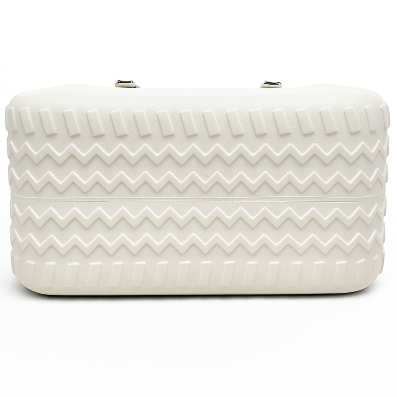 Eva Rubber Tote - Large in Mushroom sturdy bottom