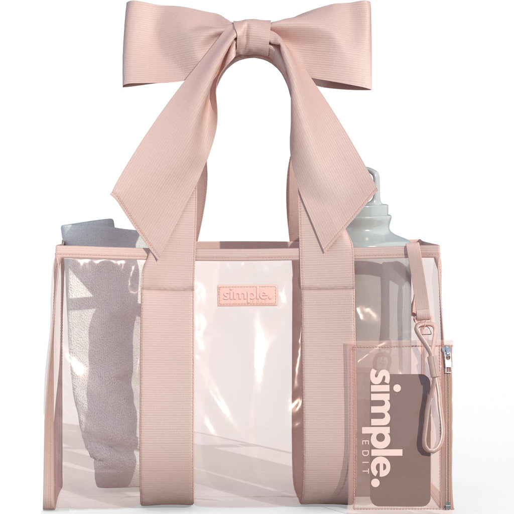 Pink Jelly Tote Bow Bag