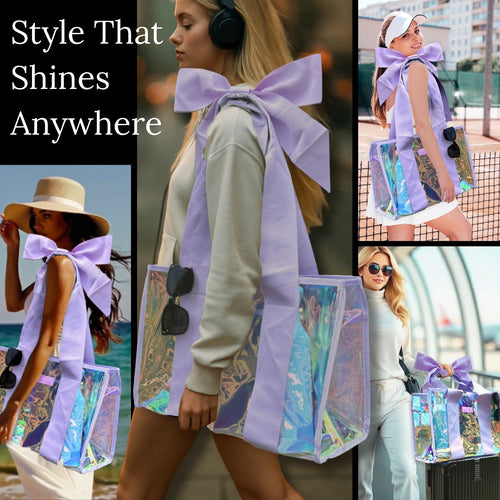 Bowme Prism Purple iridescent Waterproof sand-proof beach travel tote