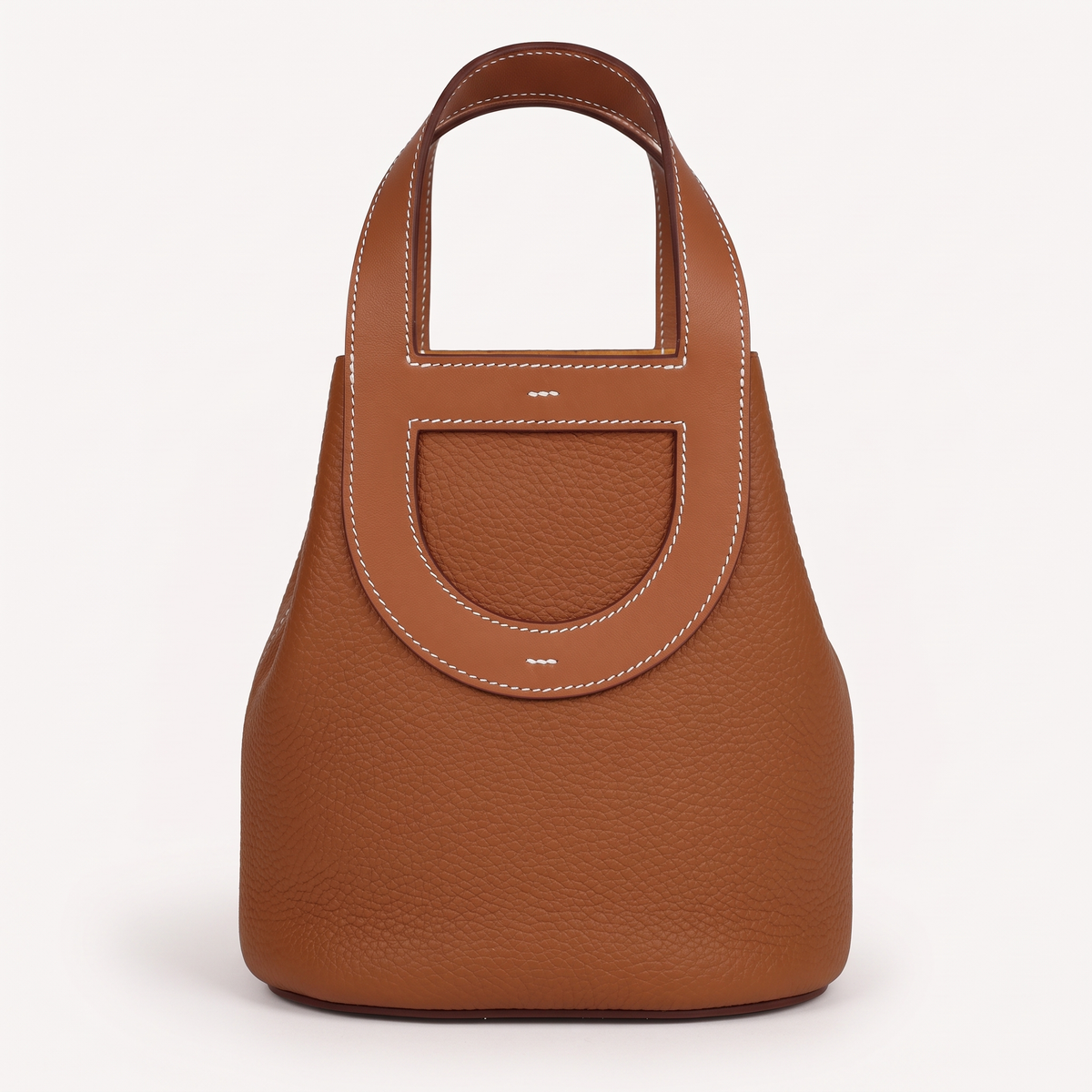 Loop 18 Brown Leather Bucket Bag