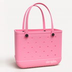 Extra large EVA tote in Pink Lemonade — front view