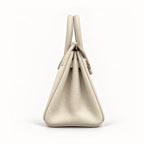 Classic 30 togo leather tote in cream, side view