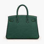 Classic 30 togo leather tote in dark green, back view