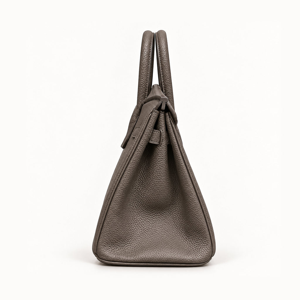 Classic 30 togo leather tote in ebony, side view