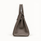 Classic 30 togo leather tote in ebony, side view