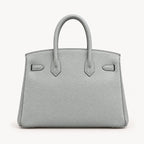 Classic 30 togo leather tote in grey blue, back view