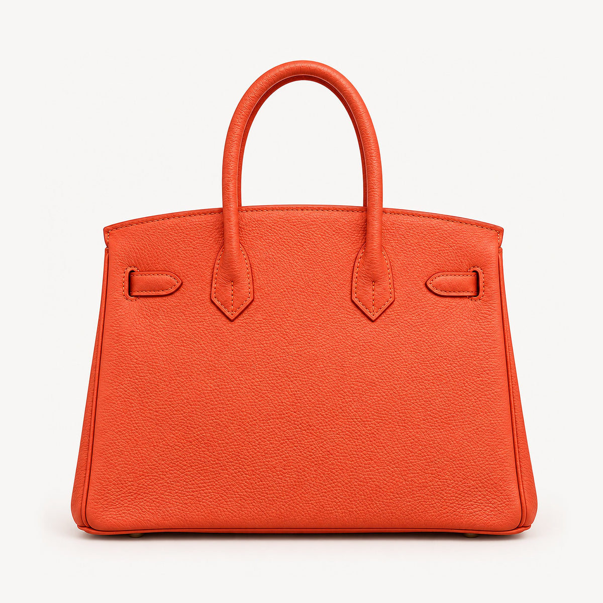 Classic 30 togo leather tote in orange, back view