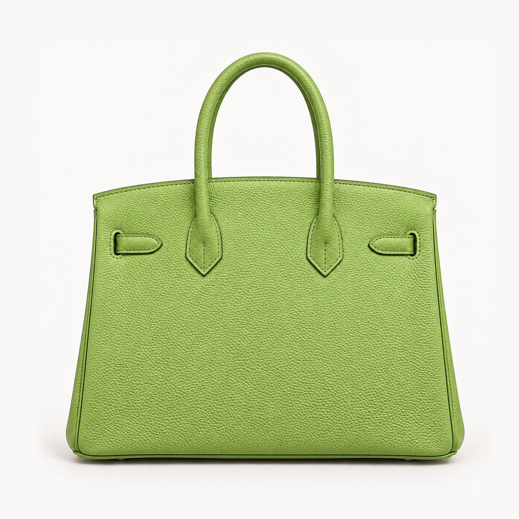 Classic 30 togo leather tote in pistachio, back view