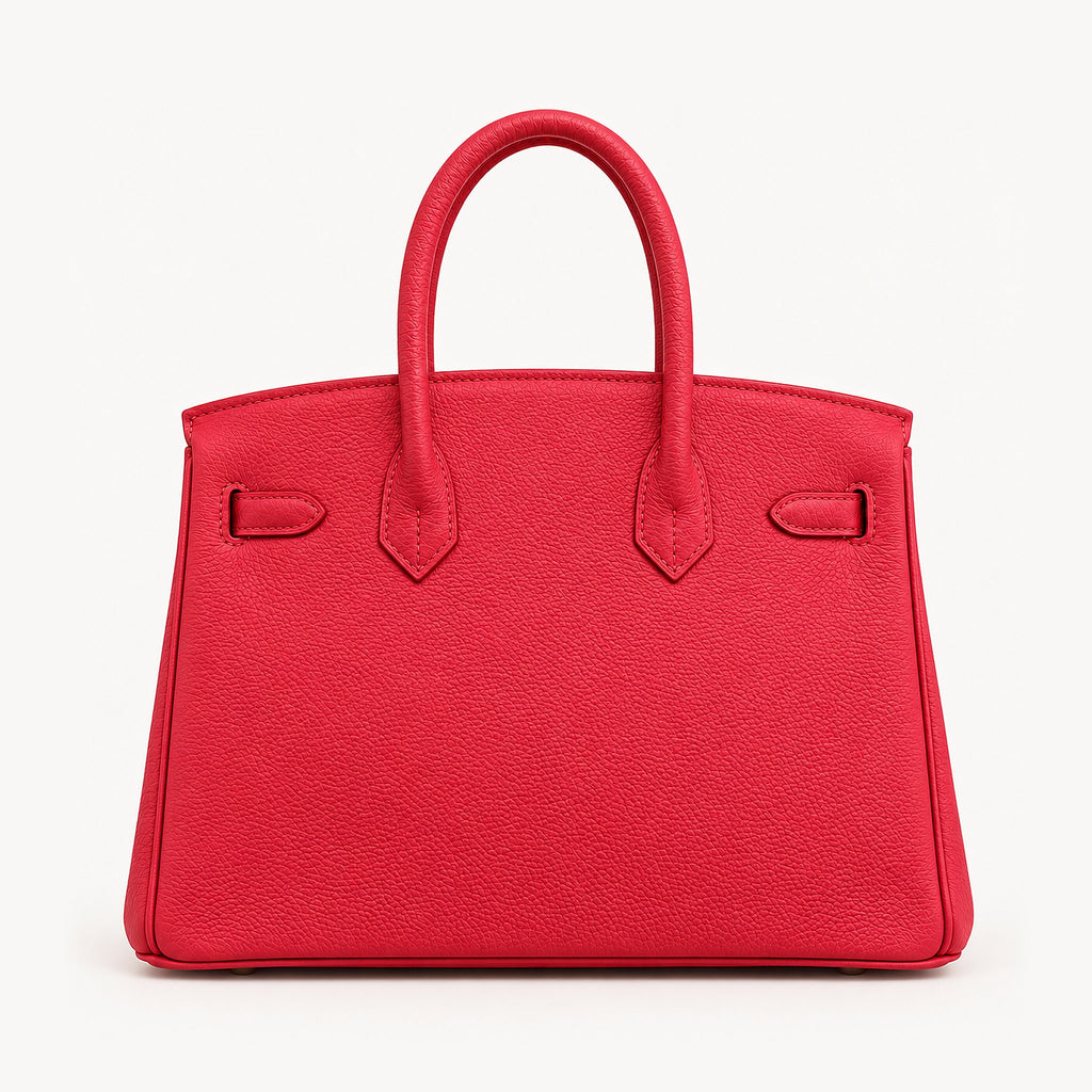 Classic 30 togo leather tote in red, back view