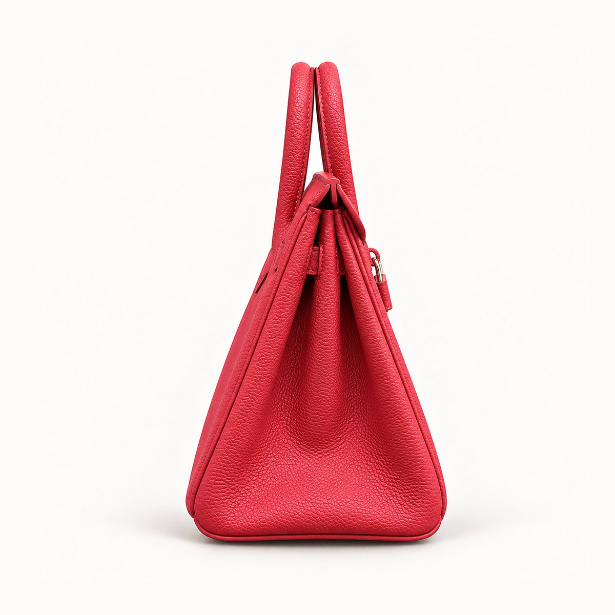Classic 30 togo leather tote in red, side view