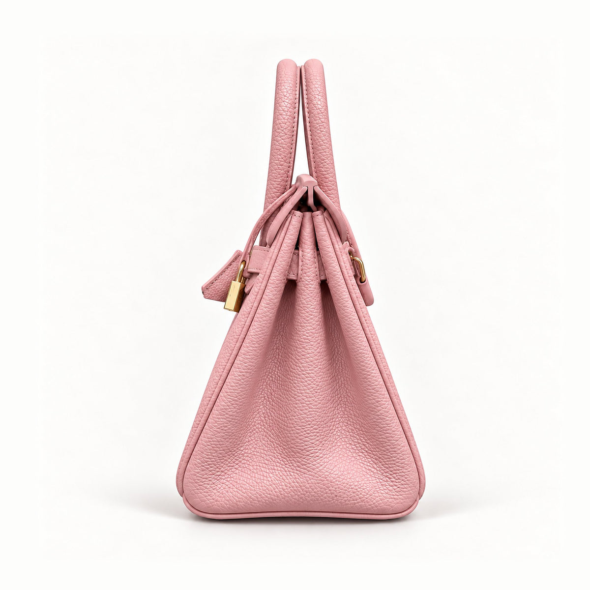 Classic 30 togo leather tote in rose sakura pink, side view