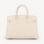 Classic 35 togo leather tote in white, back view