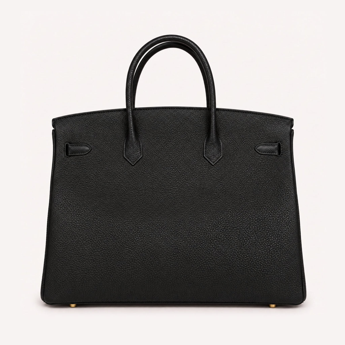 Classic 40 togo leather tote in black, back view
