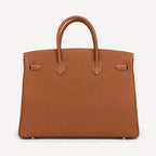 Classic 40 togo leather tote in brown, back view