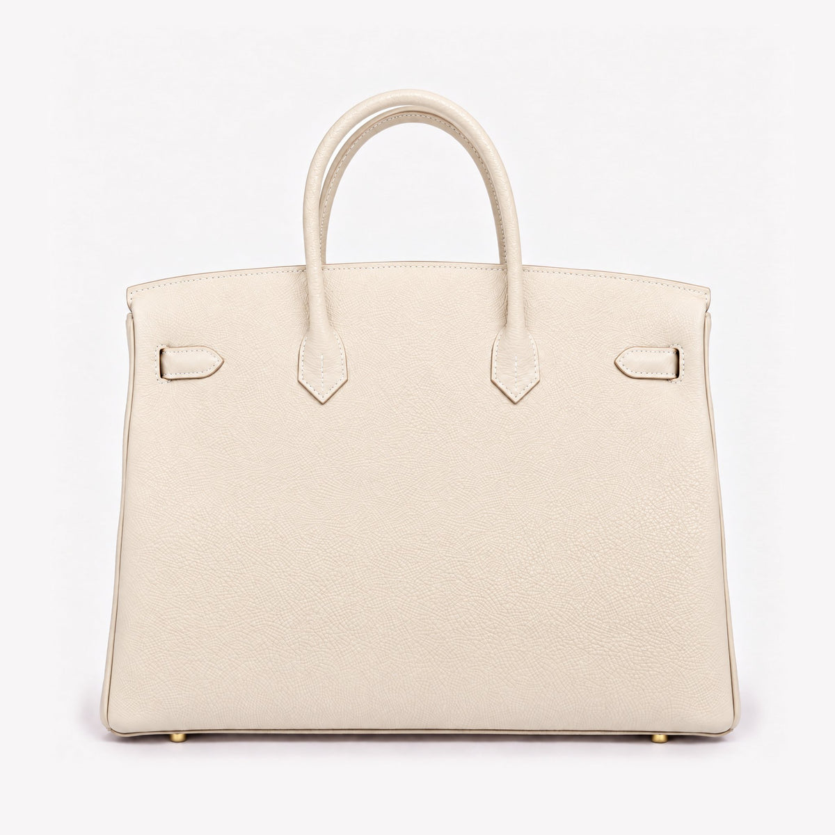 Classic 40 togo leather tote in white, back view