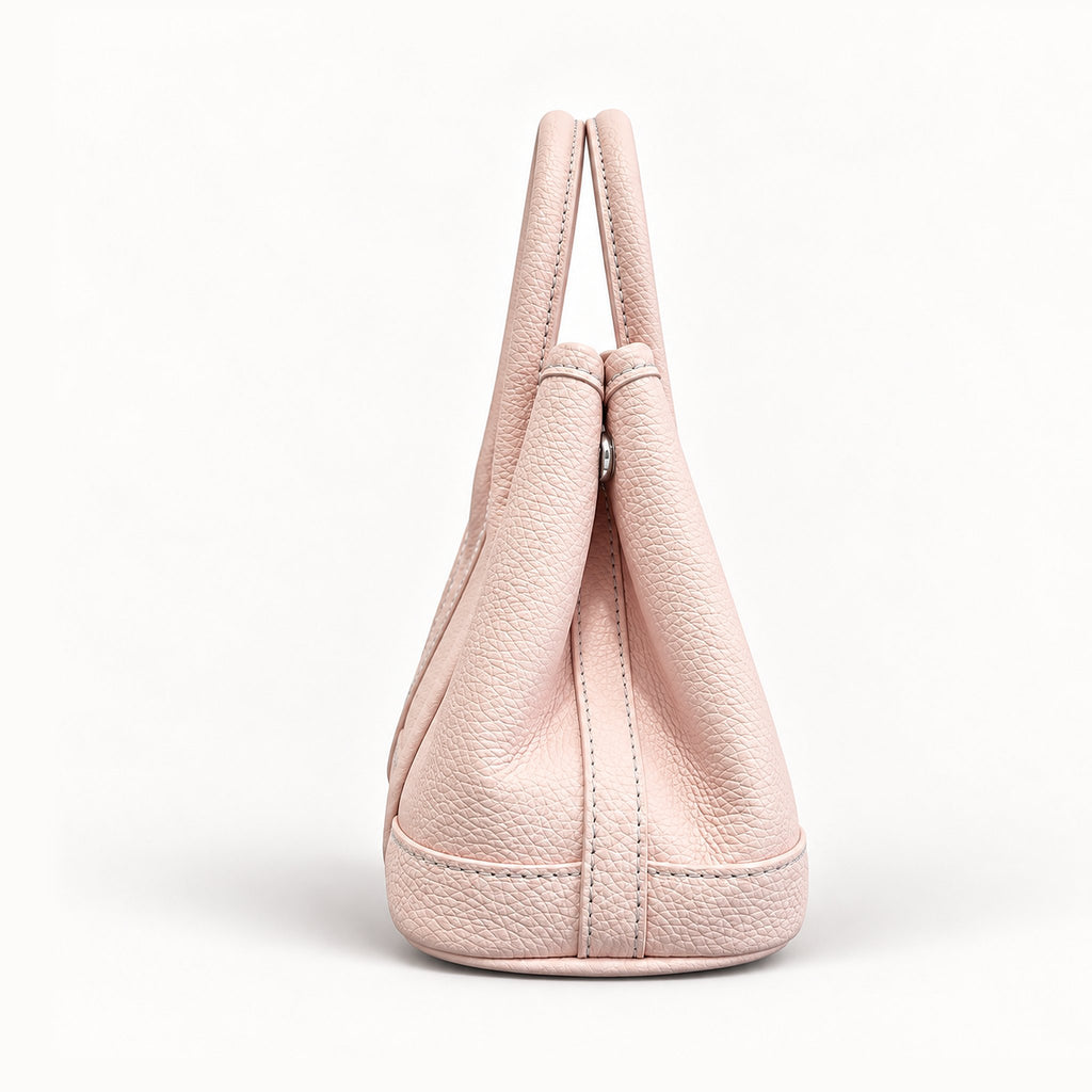 Weekday Tote Mini 23 cm open-top tote in baby pink, side view