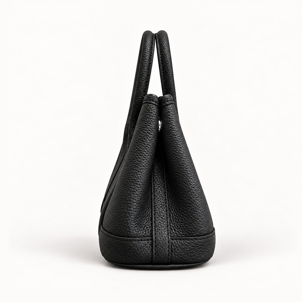 Weekday Tote Mini 23 cm open-top tote in black, side view
