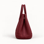 Weekday Tote Mini 23 cm open-top tote in burgundy, side view
