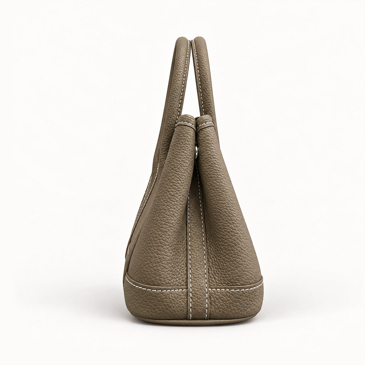 Weekday Tote Mini 23 cm open-top tote in khaki, side view