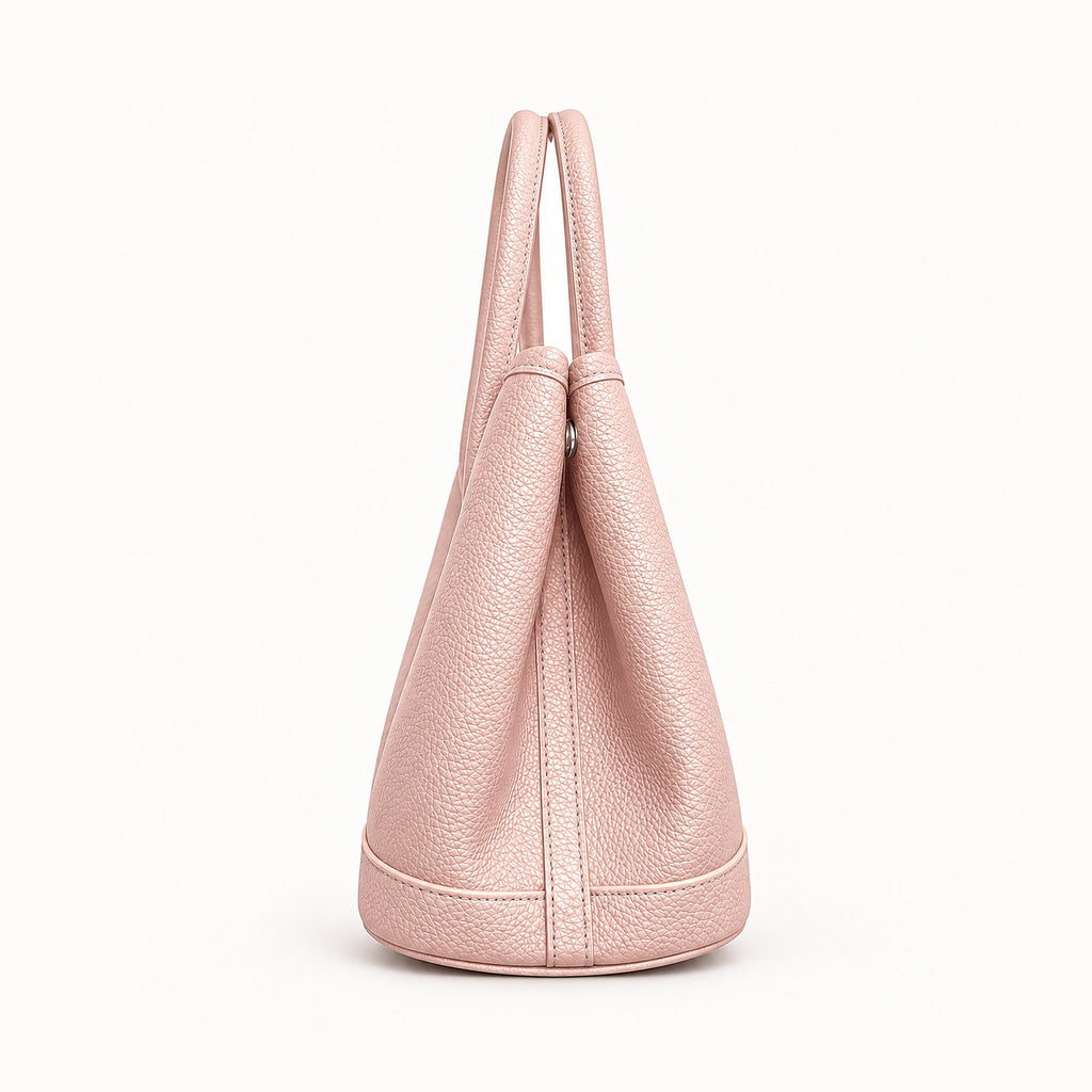 Weekday Tote Medium 30 cm open-top tote in baby pink, side view