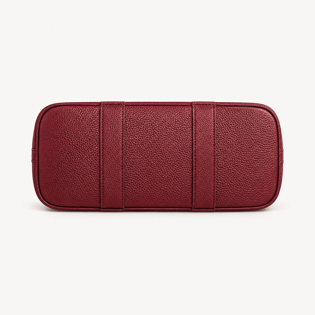 Weekday Tote Medium 30 cm open-top tote in burgundy, base view