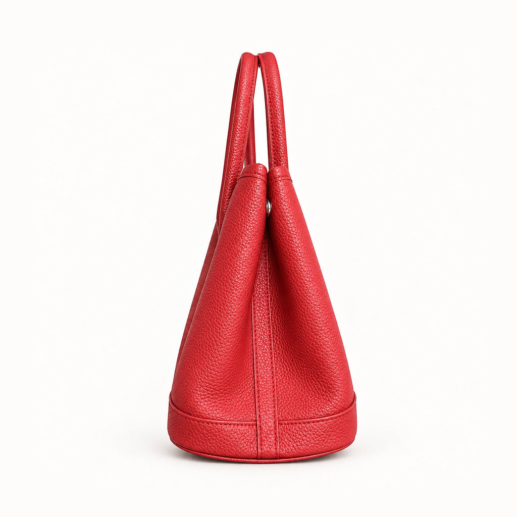 Weekday Tote Medium 30 cm open-top tote in red, side view